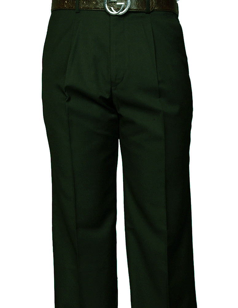 Men’s Hunter regular fit pleated pants super 150’s wool open inseam STATEMENT SUITS PA-200A