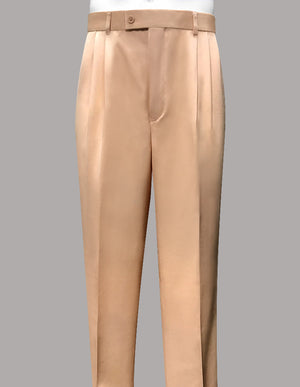 SLIM FIT FLAT FRONT DRESS PANTS, SUPER 150'S ITALIAN FABRIC | PA-200A-Peach