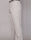 Men’s Sand regular fit pleated pants super 150’s wool open inseam STATEMENT SUITS PA-200A
