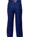 Men’s Sapphire regular fit pleated pants super 150’s wool open inseam STATEMENT SUITS PA-200A