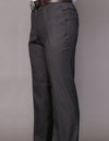 Men’s H. Char flat-front pants modern fit Super 150’s wool STATEMENT SUITS PA-200B