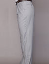Men’s Gray regular fit pleated pants super 150’s wool open inseam STATEMENT SUITS PA-200G
