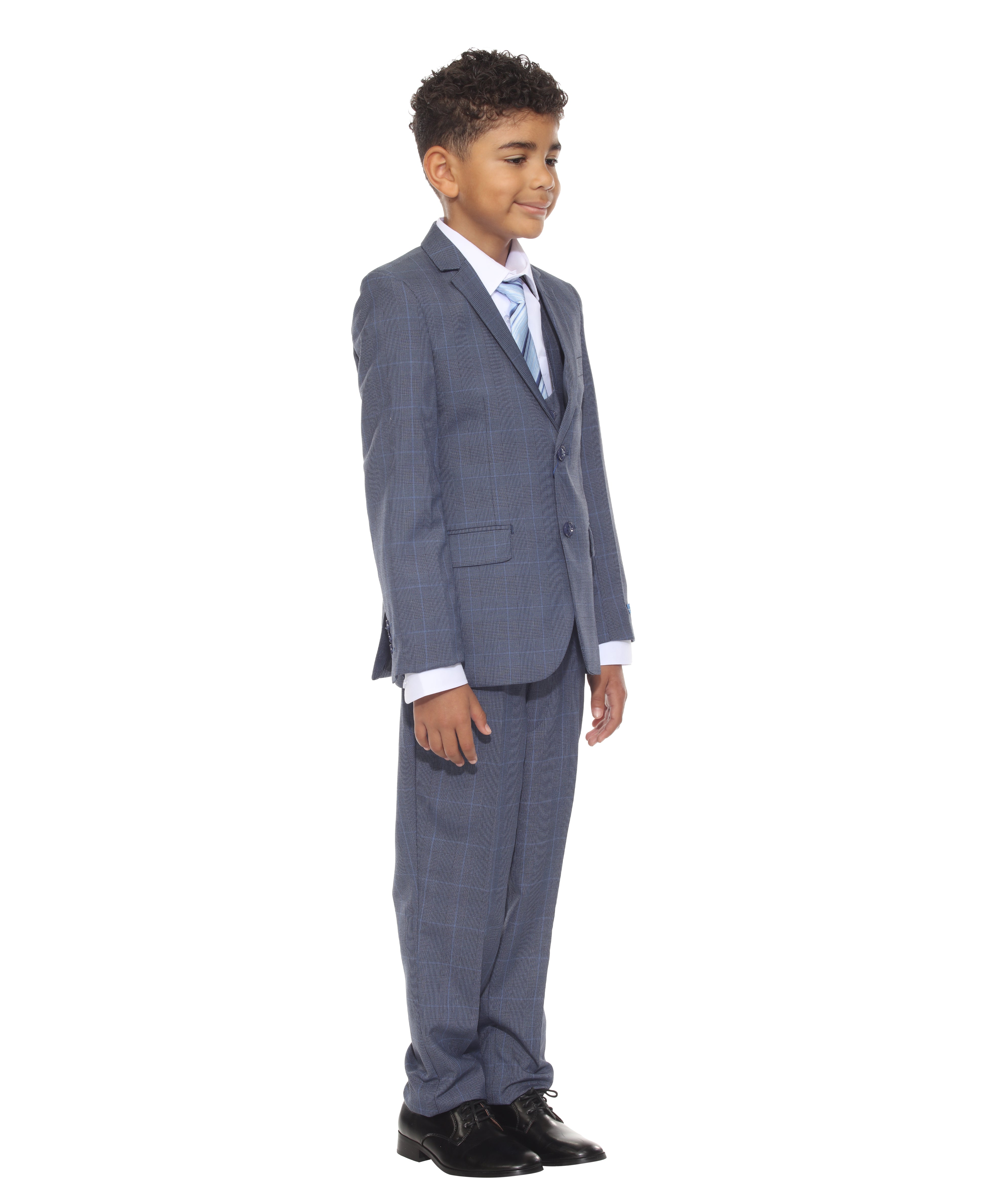 Perry Ellis Boy's 5pc Glenplaid Suit