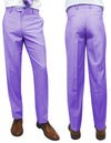 Men’s Lavender slim fit flat-front pants super 150’s wool STATEMENT SUITS PL-100