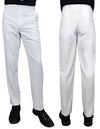 Men’s White slim fit flat-front pants super 150’s wool STATEMENT SUITS PL-100