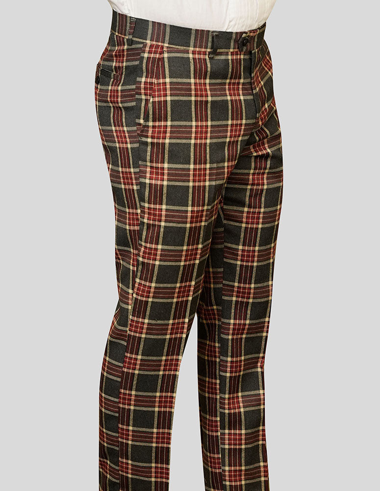 Slim Fit Flat Front Dress Pants, Super 150\'S Italian Fabric| PL-303| Burgundy