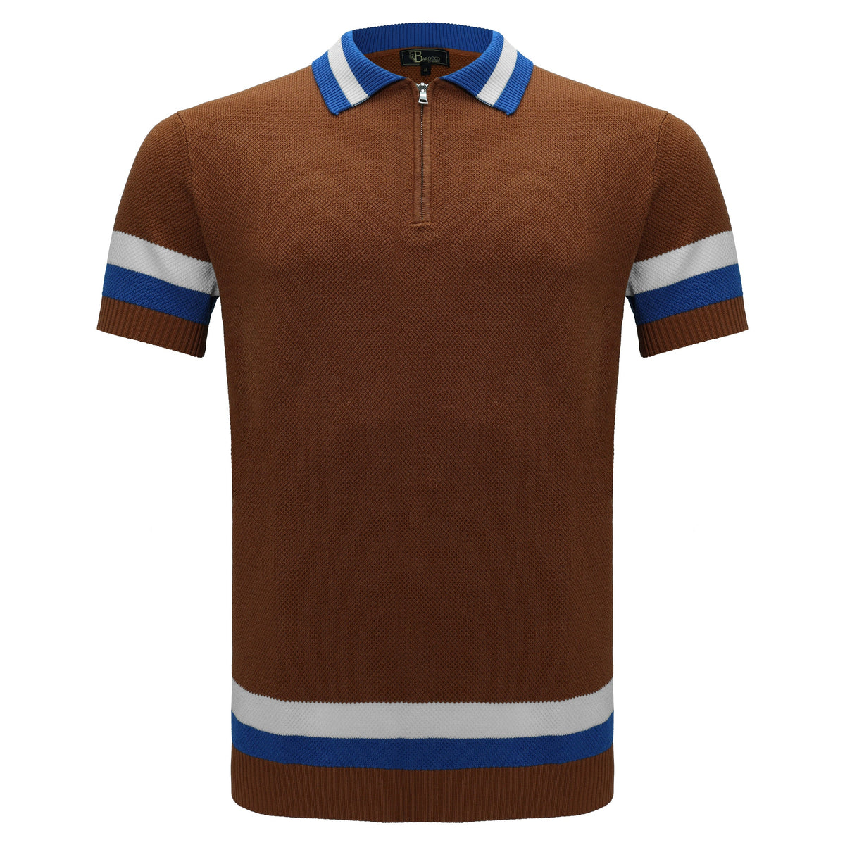 Heritage Stripe Knit Polo KHAKI – Franky Fashion