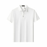 Barocco Stride Contrast Collar Men's Polo - White