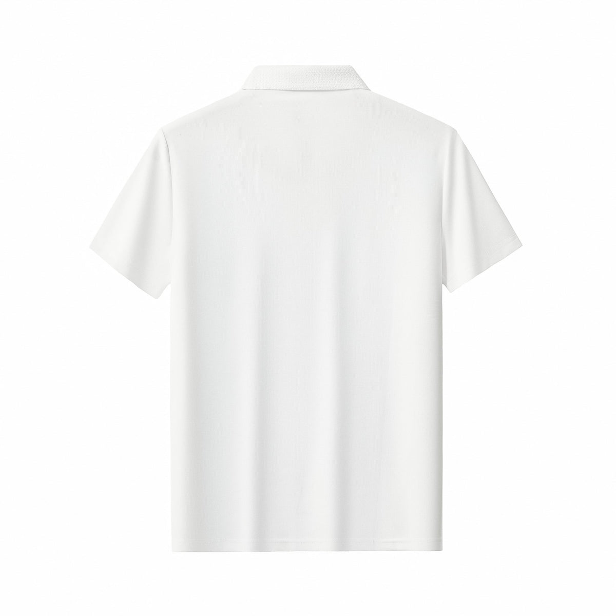 Barocco Stride Contrast Collar Men's Polo - White