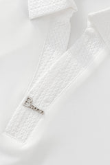 Barocco Stride Contrast Collar Men's Polo - White