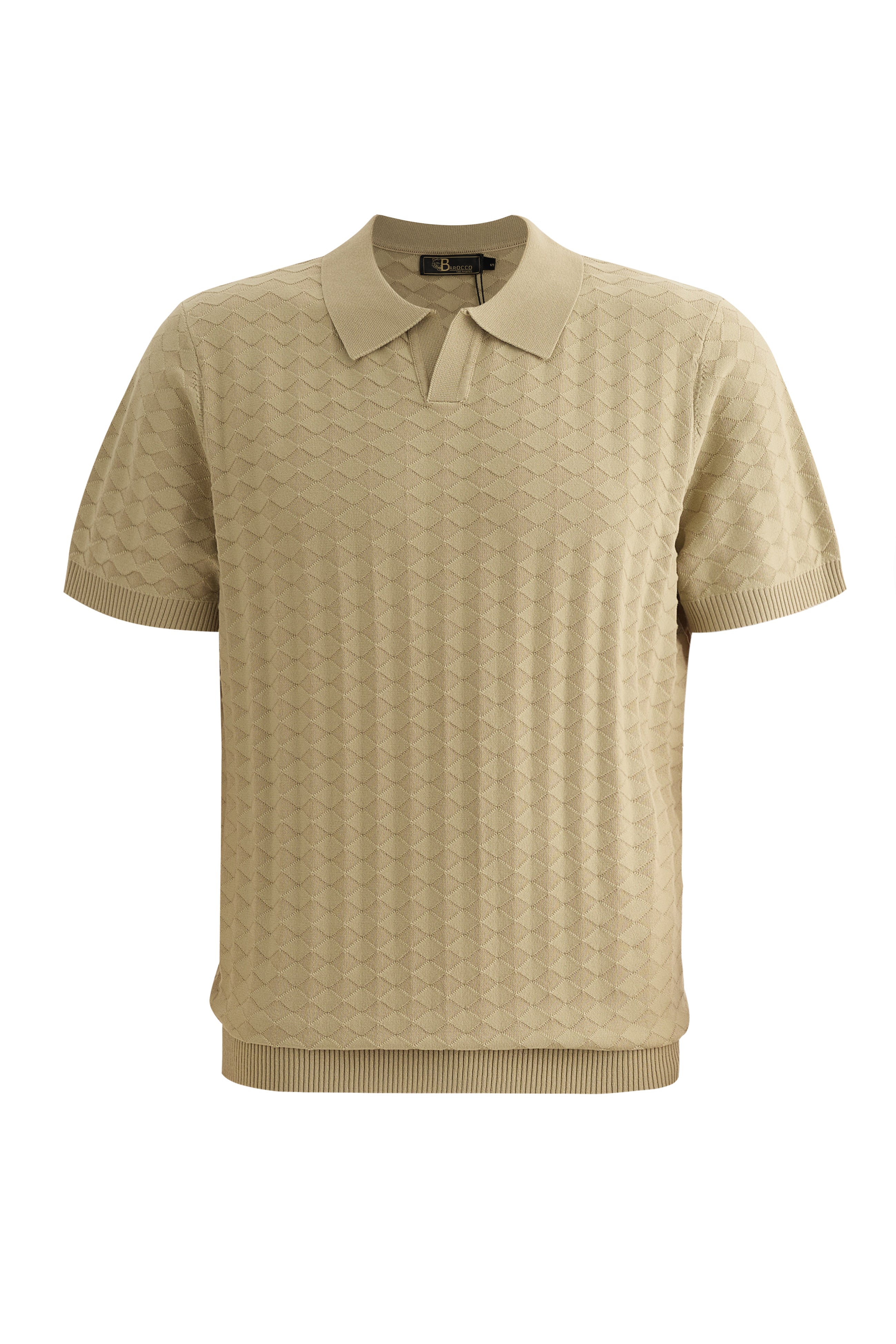 The Portofino Textured Polo KHAKI