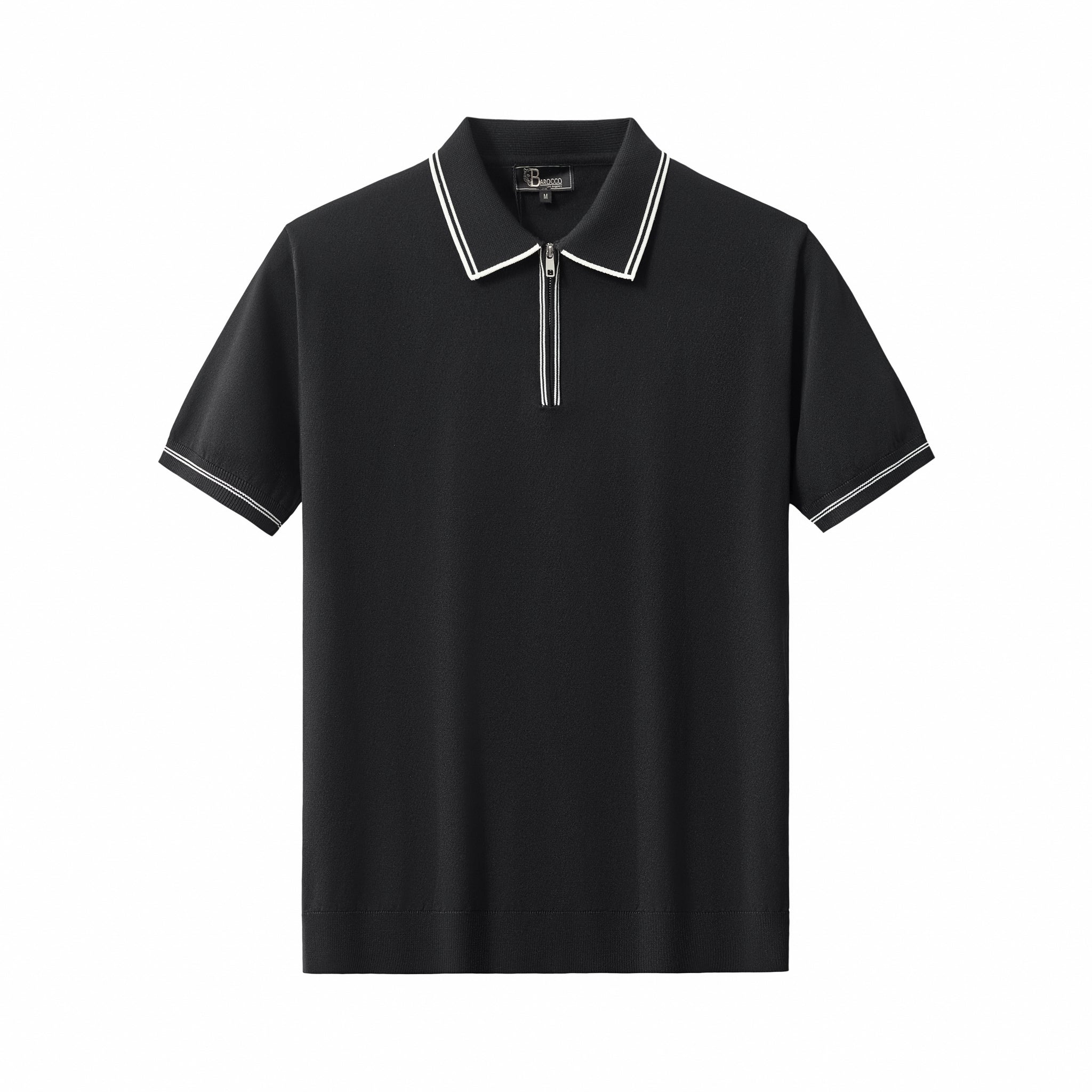 Urban Pulse Zip Polo BLACK