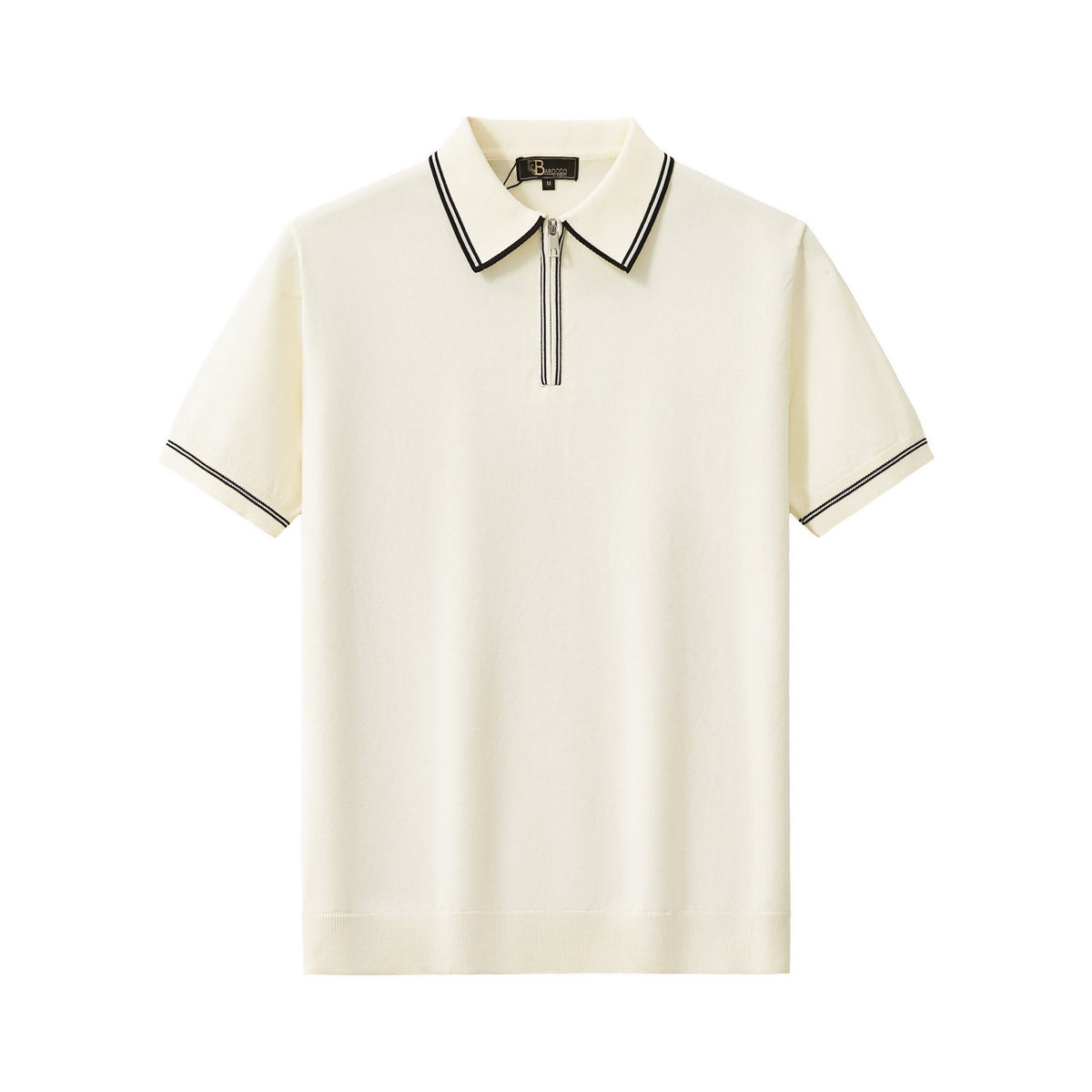 Urban Pulse Zip Knit Polo IVORY – Franky Fashion