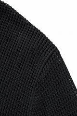 Barocco Ventura Mesh Knit Men's Long Sleeve Shirt - Black