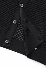 Barocco Ventura Mesh Knit Men's Long Sleeve Shirt - Black