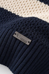 Regatta Mesh Stripe Knit SS Shirt NAVY