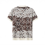 Pixel Fade Knit Polo WHITE