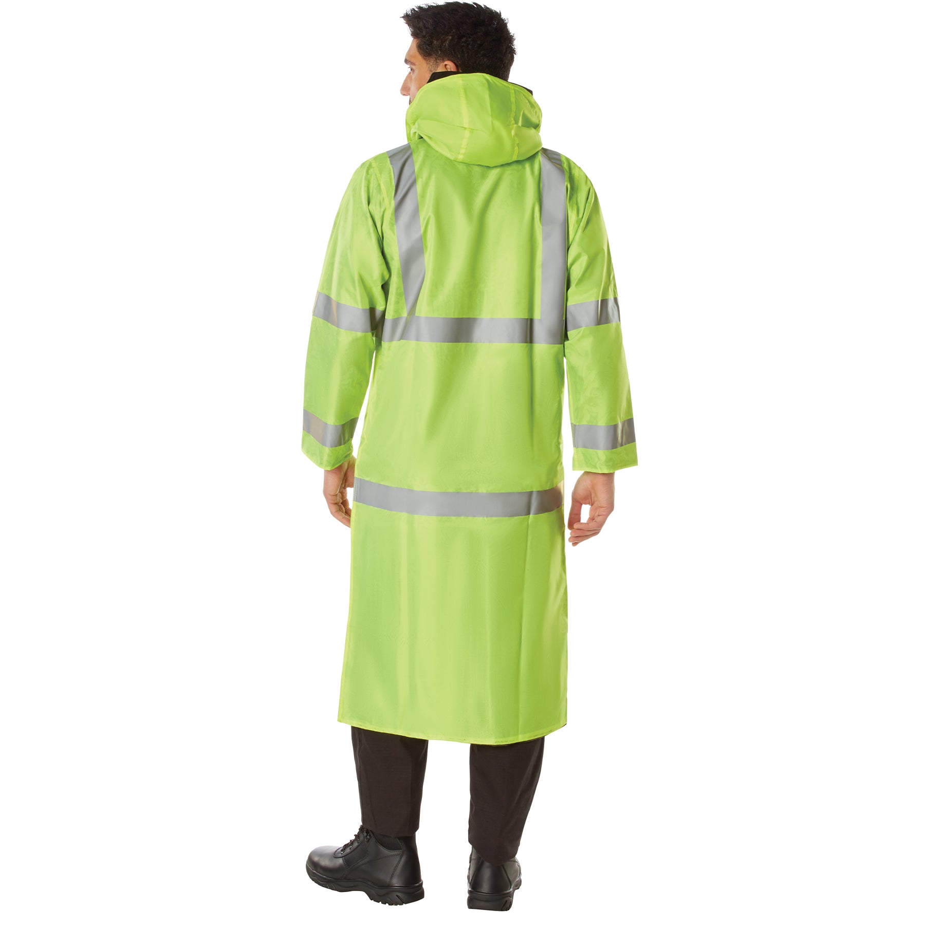 Reversible Reflective Rain Parka with Detachable Hood | 3905