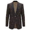 Elegant Blazer with Sparkling Embellishments BLACK/GOLD