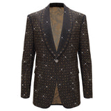 Elegant Blazer with Sparkling Embellishments BLACK/GOLD