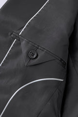 Barocco Valent Noir Men's Velvet Blazer - Black