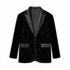 Barocco Valent Noir Men's Velvet Blazer - Black