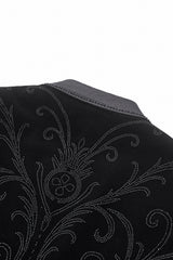 Barocco Valent Noir Men's Velvet Blazer - Black