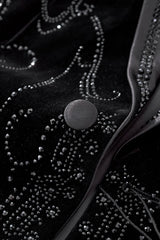 Barocco Valent Noir Men's Velvet Blazer - Black