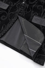 Barocco Valent Noir Men's Velvet Blazer - Black