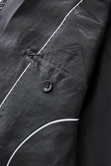 Regal Cascades Embellished Velvet Blazer BLACK/BLACK