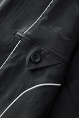 Regal Cascades Embellished Velvet Blazer BLACK/SILVER