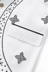 Celestial Wave Blazer WHITE/BLACK