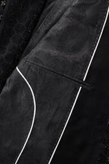 Radiant Hex Crystal Blazer BLACK/BLACK