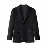 Radiant Hex Crystal Blazer BLACK/BLACK
