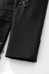 Radiant Hex Crystal Blazer BLACK/BLACK