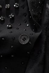 Radiant Hex Crystal Blazer BLACK/BLACK
