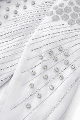 Radiant Hex Crystal Blazer WHITE/SILVER