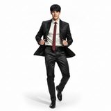 Barocco Star Strut Men's Embellished Suit Set - Black
