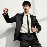 Barocco Star Strut Men's Embellished Suit Set - Black