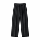 Barocco Vista Men's Waffle Textured Shirt & Pants Set - Black