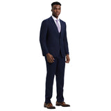 Men's Stacy Adams Hybrid-Fit 3pc Suit Set, Jacket Vest and Pants