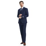 Men's Stacy Adams Hybrid-Fit 3pc Notch Lapel Suit Set, Jacket Vest and Pants
