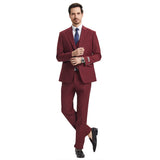 Men's Stacy Adams Hybrid-Fit 3pc Notch Lapel Suit Set, Jacket Vest and Pants