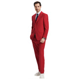 Men's Stacy Adams Hybrid-Fit 3pc Notch Lapel Suit Set, Jacket Vest and Pants