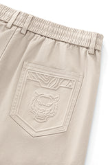 Barocco Apex Drawstring Men's Stretch Shorts - Beige