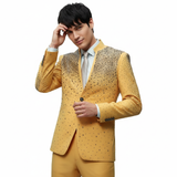 Golden Radiance Crystal Suit Set-YELLOW/GUN
