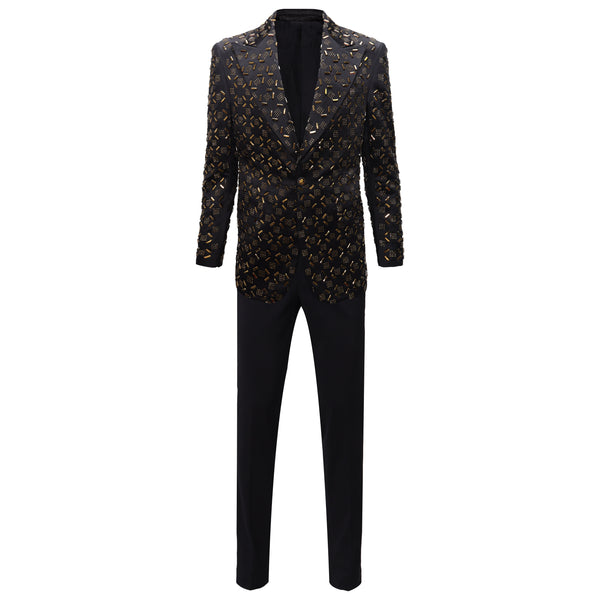 Golden Edge suit BLACK/GOLD – Franky Fashion