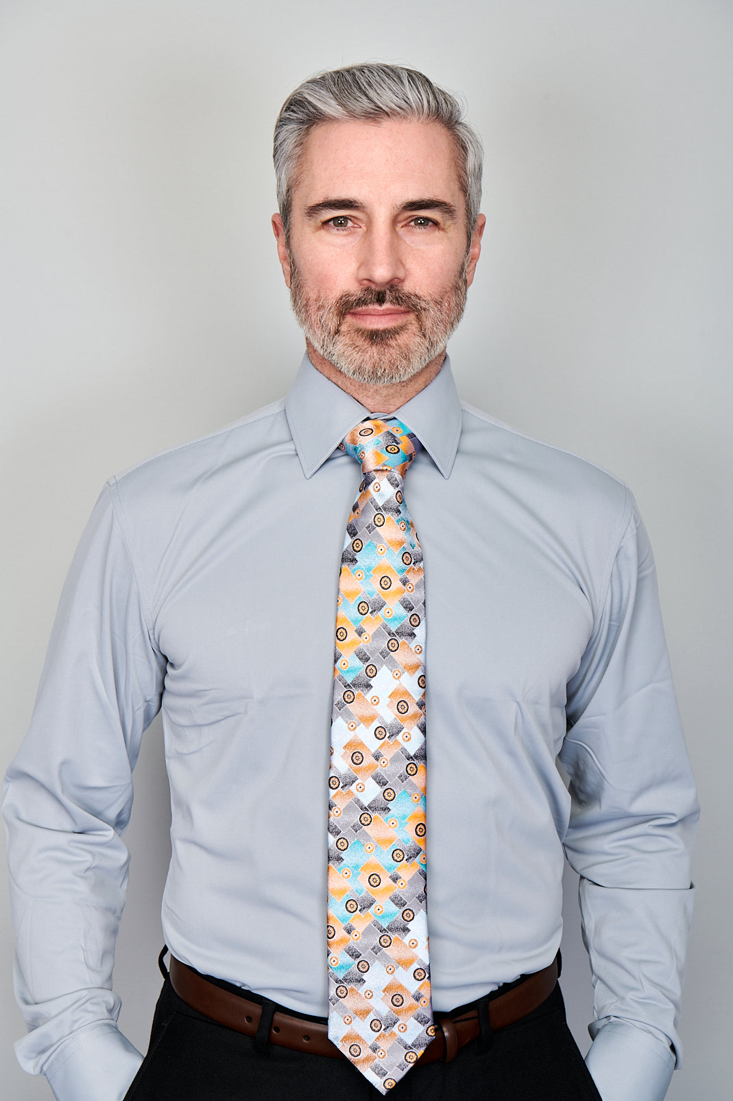 Men’s 4-Way Stretch Non-Iron Dress Shirt – Modern Slim Fit | Steven Land - TC-100