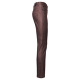 Versatile Vogue Metallic Jeans WINE