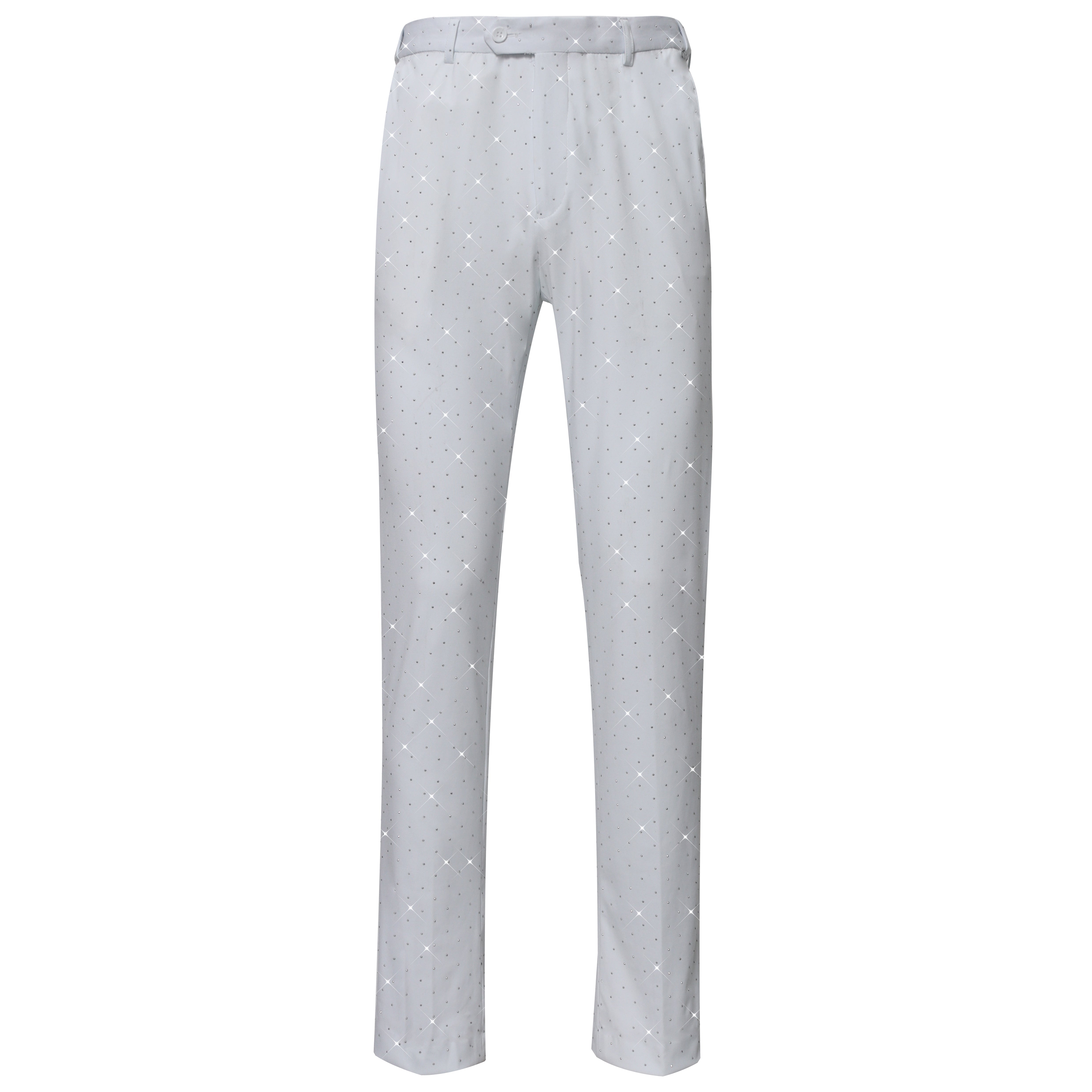 Dapper Details Pants WHITE/SILVER
